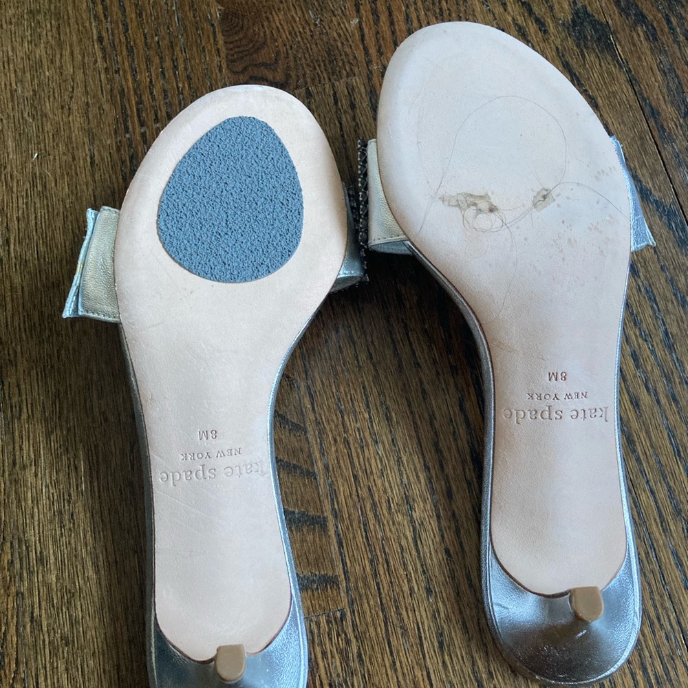 Kate Spade Silver Embellished Women's Sandals - Picture 4 of 4